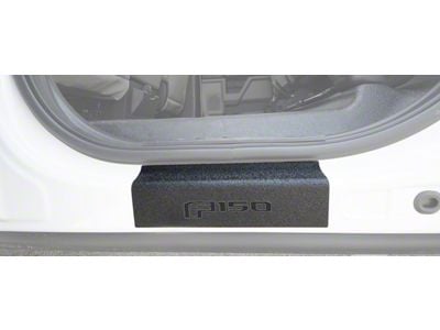Rear Door Sill Protection with F-150 Logo; TUF-LINER Black; Black and Dark Gray (15-24 F-150 SuperCrew)