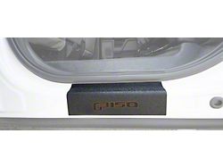 Rear Door Sill Protection with F-150 Logo; TUF-LINER Black; Black and Orange (15-25 F-150 SuperCrew)