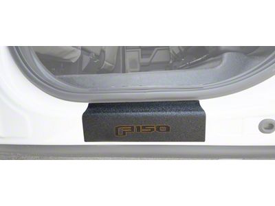 Rear Door Sill Protection with F-150 Logo; TUF-LINER Black; Black and Orange (15-25 F-150 SuperCrew)