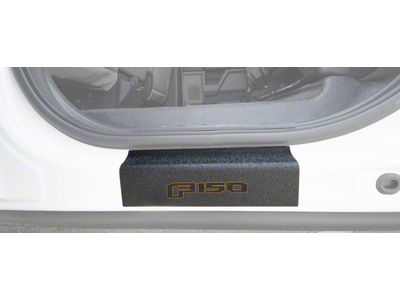 Rear Door Sill Protection with F-150 Logo; TUF-LINER Black; Black and Orange (15-24 F-150 SuperCrew)