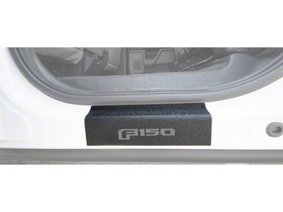 Rear Door Sill Protection with F-150 Logo; TUF-LINER Black; Dark Gray (15-25 F-150 SuperCrew)