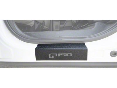 Rear Door Sill Protection with F-150 Logo; TUF-LINER Black; Dark Gray (15-24 F-150 SuperCrew)