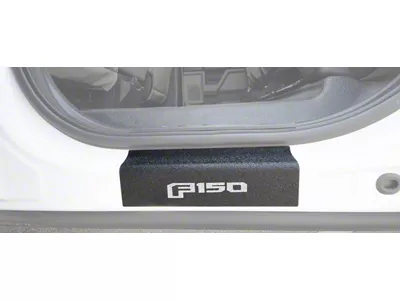 Rear Door Sill Protection with F-150 Logo; TUF-LINER Black; White (15-25 F-150 SuperCrew)