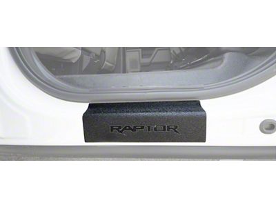 Rear Door Sill Protection with Raptor Logo; TUF-LINER Black; Black and Dark Gray (15-24 F-150 SuperCrew)