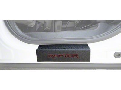 Rear Door Sill Protection with Raptor Logo; TUF-LINER Black; Black and Red (15-25 F-150 SuperCrew)