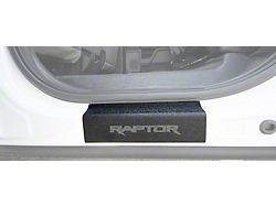 Rear Door Sill Protection with Raptor Logo; TUF-LINER Black; Dark Gray (15-26 F-150 SuperCrew)