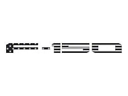 Rear Tailgate Letter Inserts; Black/Silver American Flag (24-25 F-150 w/ Pro Access Tailgate)