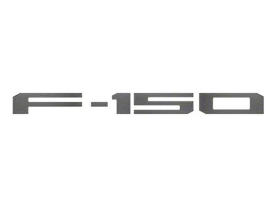 Rear Tailgate Letter Inserts; Carbonized Gray with White Outline (24-25 F-150 w/ Pro Access Tailgate)