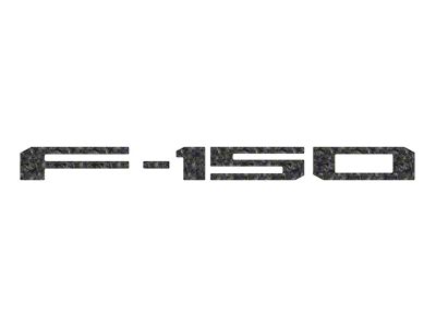 Rear Tailgate Letter Inserts; Forged Carbon Fiber (24-25 F-150 w/ Pro Access Tailgate)