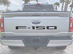 Rear Tailgate Letter Inserts; Forged Carbon Fiber with Red Outline (21-25 F-150 w/o Tailgate Applique & Pro Access Tailgate)