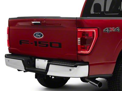 Rear Tailgate Letter Inserts; Gloss Black (21-24 F-150 w/o Tailgate Applique)