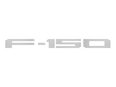 Rear Tailgate Letter Inserts; Iconic Silver (21-25 F-150 w/o Tailgate Applique & Pro Access Tailgate)