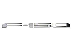 Rear Tailgate Letter Inserts; Liquid Chrome (21-25 F-150 w/o Tailgate Applique & Pro Access Tailgate)