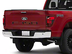 Rear Tailgate Letter Inserts; Matte Black with Tremor Orange Outline (21-25 F-150 w/o Tailgate Applique & Pro Access Tailgate)