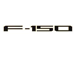 Rear Tailgate Letter Inserts; Matte Black with Tremor Orange Outline (24-25 F-150 w/ Pro Access Tailgate)