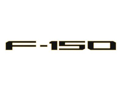 Rear Tailgate Letter Inserts; Matte Black with Tremor Orange Outline (24-25 F-150 w/ Pro Access Tailgate)