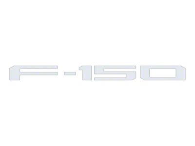 Rear Tailgate Letter Inserts; Matte White (21-25 F-150 w/o Tailgate Applique & Pro Access Tailgate)