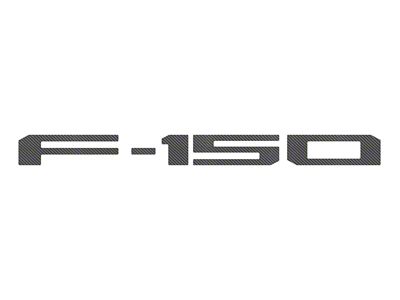 Rear Tailgate Letter Inserts; Raw Carbon Fiber (21-25 F-150 w/o Tailgate Applique & Pro Access Tailgate)