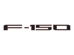 Rear Tailgate Letter Inserts; Red/Silver/Black (21-25 F-150 w/o Tailgate Applique & Pro Access Tailgate)