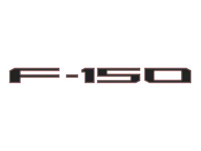 Rear Tailgate Letter Inserts; Red/Silver/Black (21-25 F-150 w/o Tailgate Applique & Pro Access Tailgate)