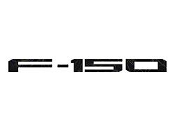 Rear Tailgate Letter Inserts; Reflective Black Topo (24-25 F-150 w/ Pro Access Tailgate)
