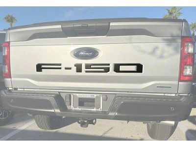 Rear Tailgate Letter Inserts; Smoked Quartz (21-25 F-150 w/o Tailgate Applique & Pro Access Tailgate)