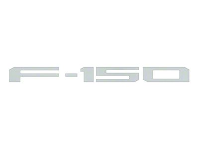 Rear Tailgate Letter Inserts; Space White Metallic (21-25 F-150 w/o Tailgate Applique & Pro Access Tailgate)