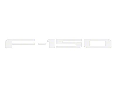 Rear Tailgate Letter Inserts; Star White Metallic (21-25 F-150 w/o Tailgate Applique & Pro Access Tailgate)