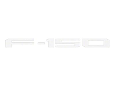Rear Tailgate Letter Inserts; Star White Metallic (24-25 F-150 w/ Pro Access Tailgate)