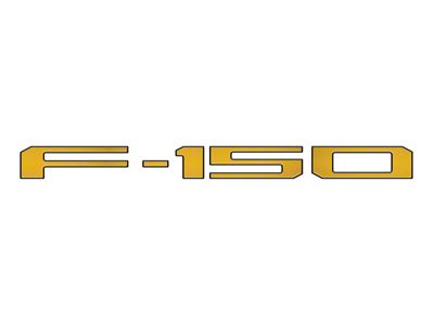 Rear Tailgate Letter Inserts; Tremor Orange with Matte Black Outline (24-25 F-150 w/ Pro Access Tailgate)