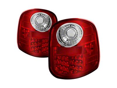 LED Tail Lights; Chrome Housing; Red/Clear Lens (97-03 F-150 Flareside; 01-03 F-150 SuperCrew)