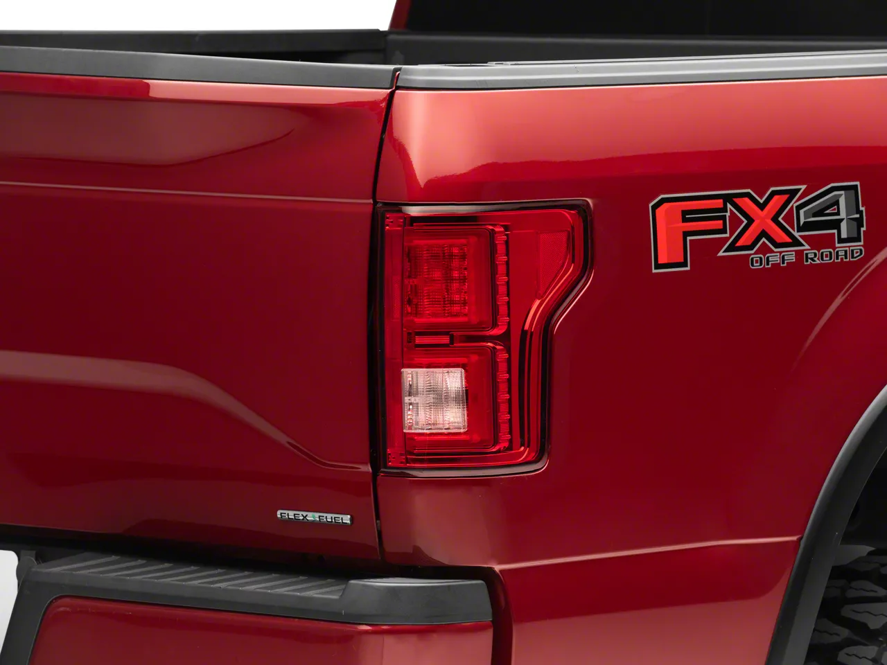 F150 Light Bar LED Tail Lights; Chrome Housing; Red/Clear Lens (1517