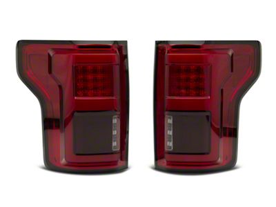 Light Bar LED Tail Lights; Chrome Housing; Red/Clear Lens (15-17 F-150 w/ Factory LED BLIS Tail Lights)