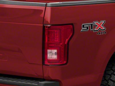 Light Bar LED Tail Lights; Chrome Housing; Red/Clear Lens (18-20 F-150 w/ Factory Halogen Non-BLIS Tail Lights)