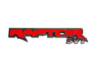 Red Illuminated Emblem; Chrome (10-14 F-150 Raptor)