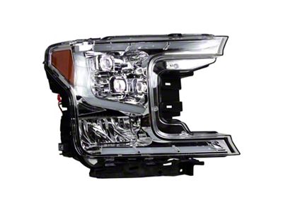 Renegade Series LED DRL Headlights; Black Housing; Smoked Lens (18-20 F-150 w/ Factory Halogen Headlights)
