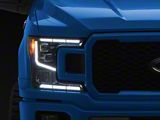 Renegade Series LED DRL Headlights; Black Housing; Smoked Lens (18-20 F-150 w/ Factory Halogen Headlights)