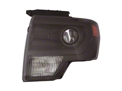 Replacement HID Headlight; Black Housing; Clear Lens; Driver Side (13-14 F-150 w/ Factory HID Headlights)