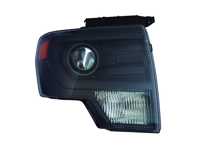 Replacement HID Headlight; Black Housing; Clear Lens; Passenger Side (13-14 F-150 w/ Factory HID Headlights)