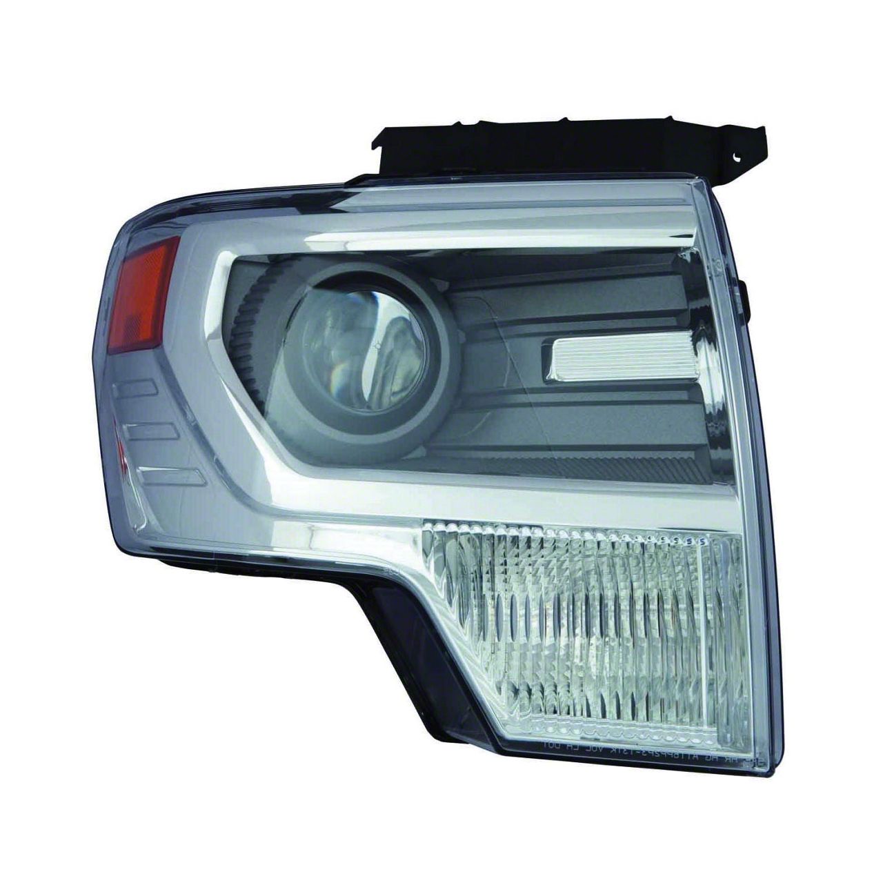 Replacement HID Headlight; Chrome Housing; Clear Lens; Passenger Side (13-14 F-150 w/ Factory HID Headlights)