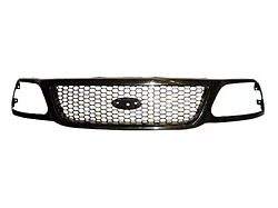 Replacement Honeycomb Upper Grille; Black (99-03 F-150)