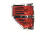 Replacement Tail Light; Chrome Housing; Red Lens; Driver Side (09-14 F-150 Styleside)