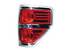 Replacement Tail Light; Chrome Housing; Red Lens; Passenger Side (09-14 F-150 Styleside)