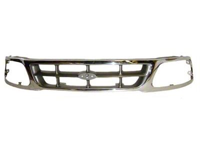 Replacement Upper Grille; Chrome (97-98 F-150)