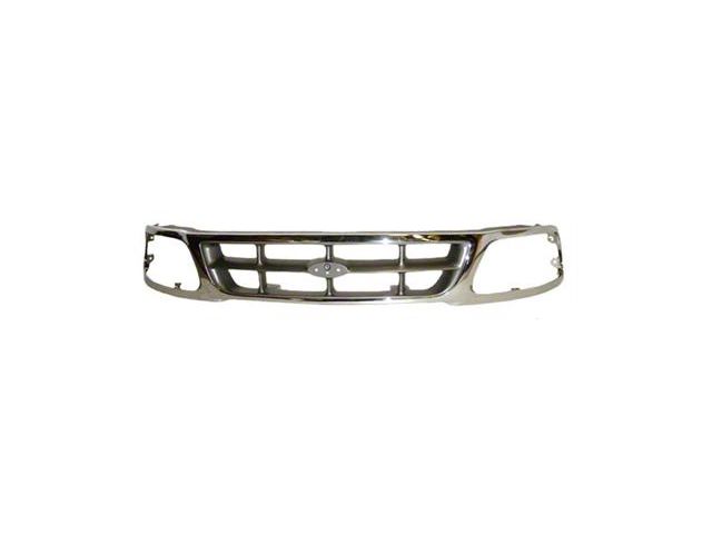 Replacement Upper Grille; Chrome (97-98 F-150)