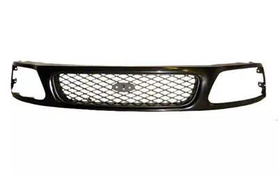 Replacement Upper Grille; Dark Gray (97-98 F-150)