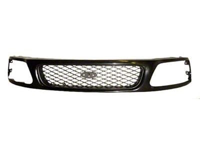 Replacement Upper Grille; Dark Gray (97-98 F-150)