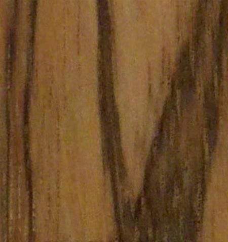 RETROLINER Real Wood Bed Liner; Black Limba Wood; HydroShine Finish; Polished Stainless Punched Bed Strips (21-24 F-150 w/ 5-1/2-Foot Bed)
