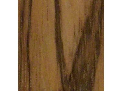 RETROLINER Real Wood Bed Liner; Black Limba Wood; HydroShine Finish; Polished Stainless Punched Bed Strips (21-25 F-150 w/ 5-1/2-Foot Bed)
