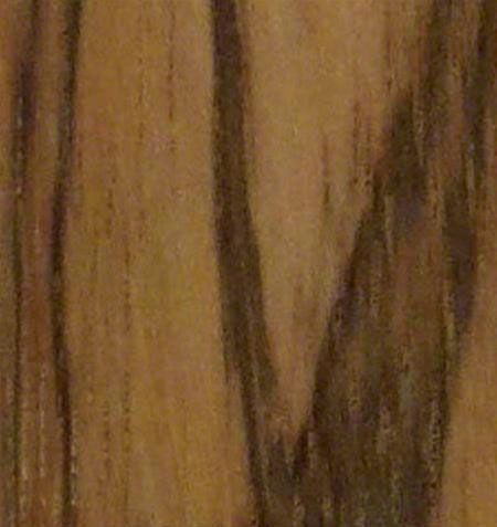 RETROLINER Real Wood Bed Liner; Black Limba Wood; HydroShine Finish; Mild Steel Punched Bed Strips (21-24 F-150 w/ 5-1/2-Foot Bed)